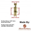 3.80" Anim Brass Barrel Bolt